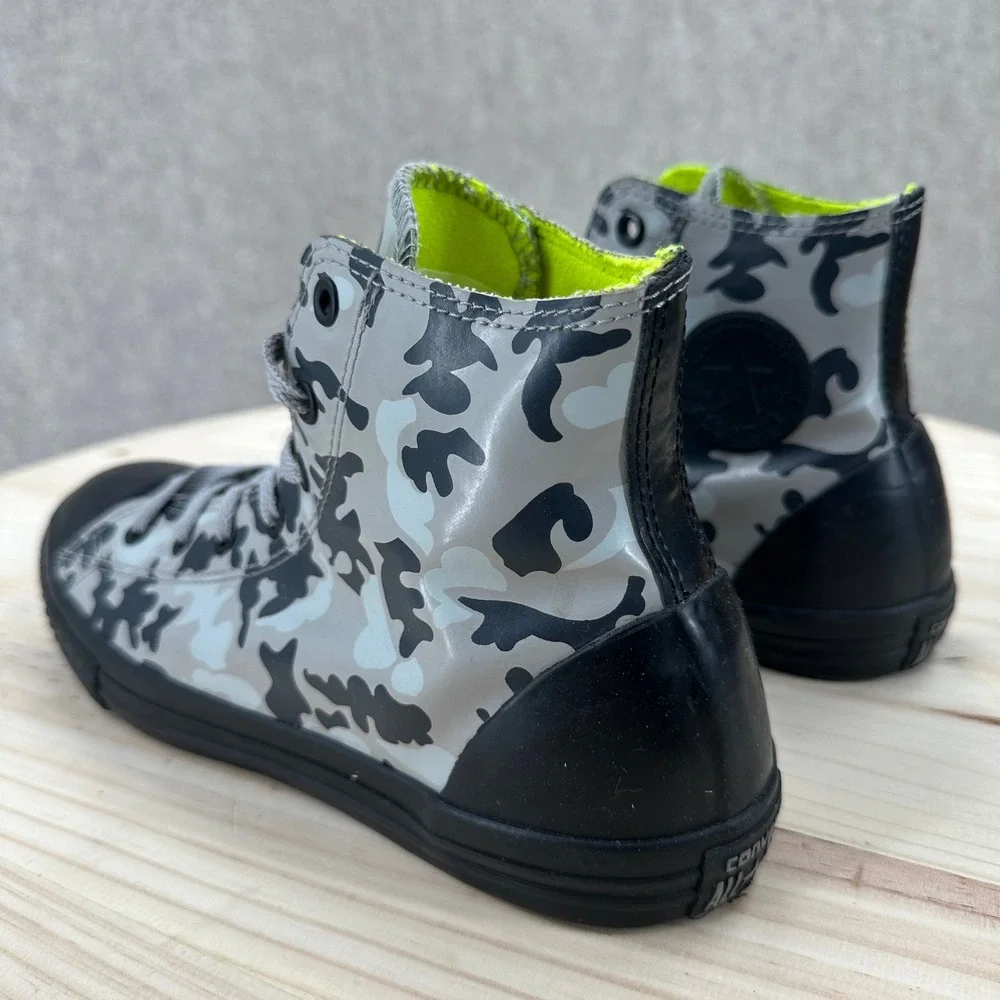Converse Chuck Taylor Rubber Hi Camo Grey Black Neon Rain Boot‎ Sneakers 6